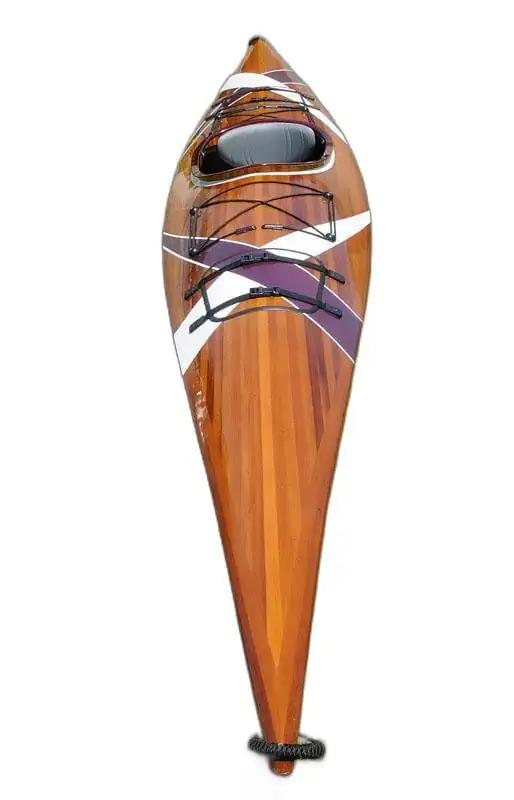 24" X 177" X 13.5" White And Purple Ribbonwooden Kayak - Homeroots - Flyclothing LLC