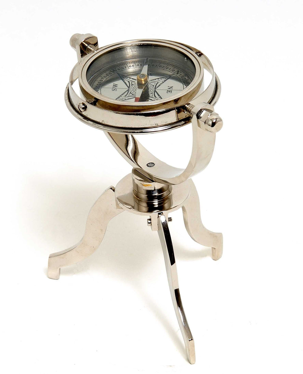 5" X 5" X 8.5" Gimbaled Compass On Tristand - Homeroots