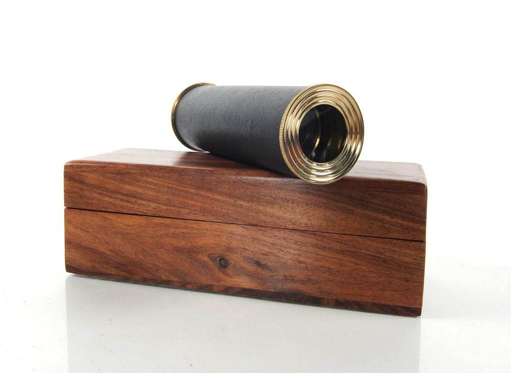 1.5" X 15" X 1.5" Handheld Telescope In Wood Box - Homeroots - Flyclothing LLC