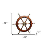 30" X 30" X 2" Ship Wheel - Homeroots