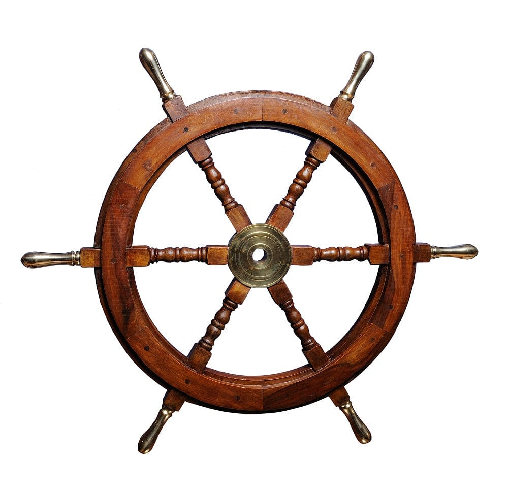 30" X 30" X 2" Ship Wheel - Homeroots