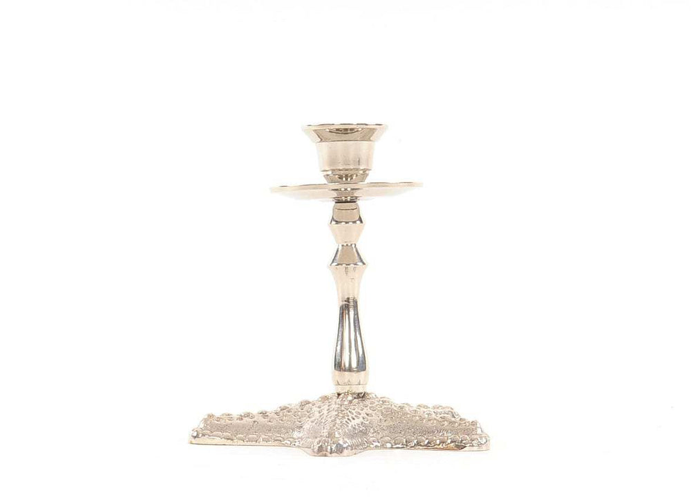 Silver Finish Star Fish Taper Candle Holder - Homeroots - Flyclothing LLC