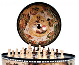 13" X 13" X 20" White Globe 13 Inches With Chess Holder - Homeroots