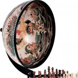 13" X 13" X 20" White Globe 13 Inches With Chess Holder - Homeroots
