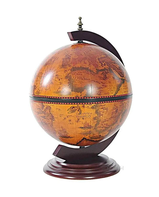 13" X 15" X 19" Red Globe With Chess Holder - Homeroots
