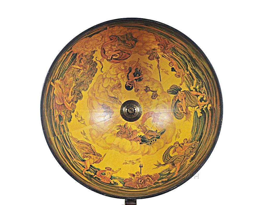 13" X 15" X 19" Red Globe With Chess Holder - Homeroots