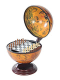 13" X 15" X 19" Red Globe With Chess Holder - Homeroots