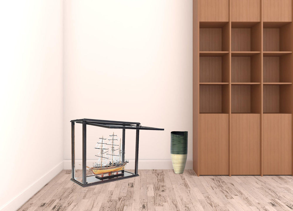 14" Black Glass Standard Display Stand - Homeroots