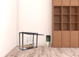 14" Black Glass Standard Display Stand - Homeroots