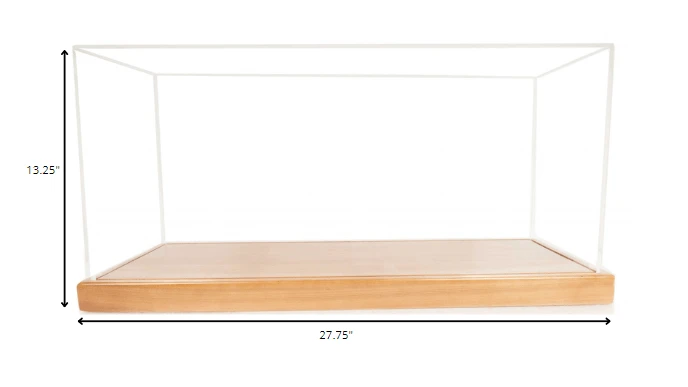 28" Wood Brown Glass Standard Display Stand - Homeroots - Flyclothing LLC