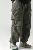Men's Plus Size Elastic Waist Pants with Pockets - Trendsi - Flyclothing LLC
