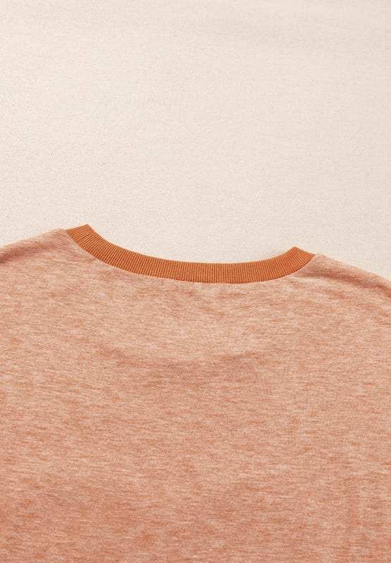 Stud Heart Patch Round Neck Short Sleeve T-Shirt - Trendsi - Flyclothing LLC