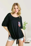 ADORA Sequin US Flag Pocketed Top - Trendsi - Flyclothing LLC