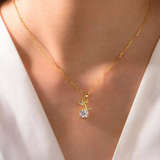 1.2 Carat Moissanite 925 Sterling Silver Pendant Necklace - Trendsi - Flyclothing LLC