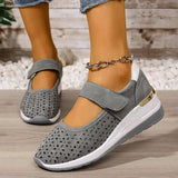 Breathable Cutout Wedge Loafers - Trendsi - Flyclothing LLC