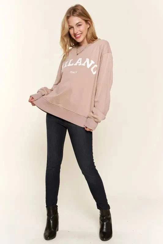 And The Why Washed Milano Pullover Sweatshirt - Trendsi - Flyclothing LLC