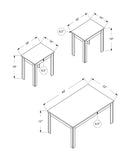 Set of Three 44" Taupe Coffee Table - Homeroots