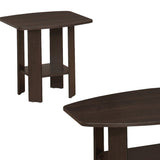 Set of Three 36" Brown Coffee Table With Shelf - Homeroots - Flyclothing LLC