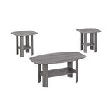 Set of Three 36" Gray Coffee Table With Shelf - Homeroots - Flyclothing LLC