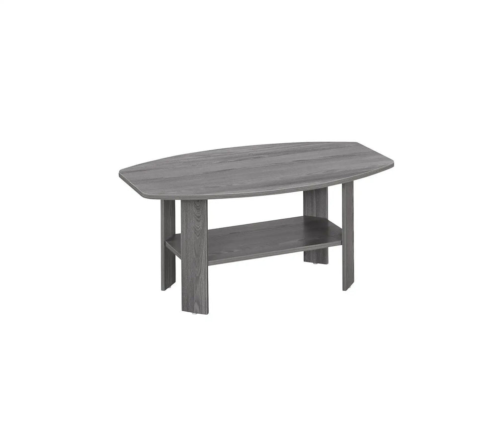 Set of Three 36" Gray Coffee Table With Shelf - Homeroots - Flyclothing LLC