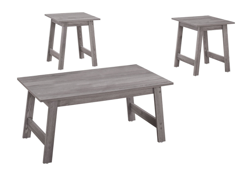 Set of Three 36" Gray Coffee Table - Homeroots - Flyclothing LLC