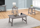 Set of Three 36" Gray Coffee Table - Homeroots - Flyclothing LLC