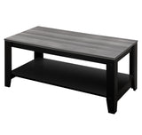 Set of Three 42" Gray And Black Coffee Table With Shelf - Homeroots - Flyclothing LLC