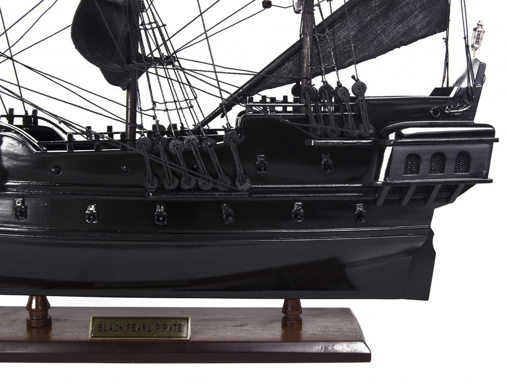 6.5" X 20" X 19"Black Pearl Pirate Ship - Homeroots