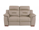 Three Piece Indoor Beige Genuine Leather Five Person Seating Set - Homeroots - Flyclothing LLC