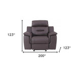 Three Piece Indoor Brown Genuine Leather Five Person Seating Set - Homeroots - Flyclothing LLC