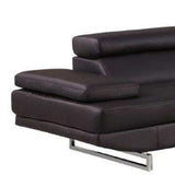 Brown Leather L Shaped Two Piece Corner Sectional - Homeroots - Flyclothing LLC