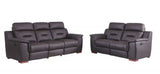 Two Piece Indoor Brown Genuine Leather Five Person Seating Set - Homeroots - Flyclothing LLC