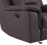 Two Piece Indoor Brown Genuine Leather Five Person Seating Set - Homeroots - Flyclothing LLC