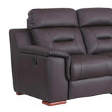 Two Piece Indoor Brown Genuine Leather Five Person Seating Set - Homeroots - Flyclothing LLC