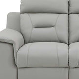 Two Piece Indoor Gray Genuine Leather Five Person Seating Set - Homeroots - Flyclothing LLC