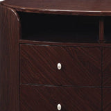 47" Dark Brown Cabinet Enclosed Storage TV Stand - Homeroots