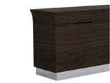 70" Dark Brown Two Drawer Buffet Table with Four Doors - Homeroots - Flyclothing LLC