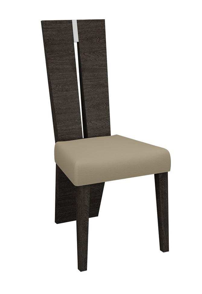 Set of Two Gray And Dark Brown Upholstered Dining Side Chairs - Homeroots - Flyclothing LLC