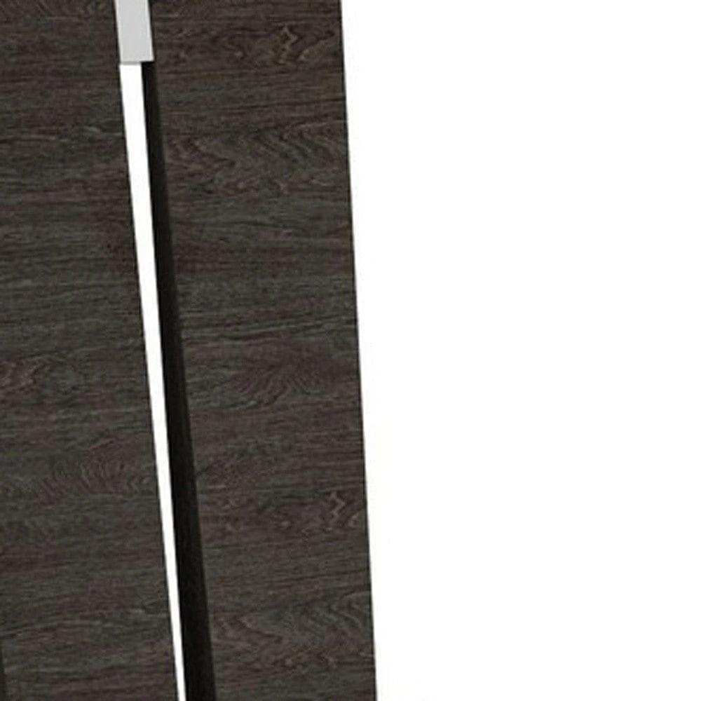 Set of Two Gray And Dark Brown Upholstered Dining Side Chairs - Homeroots - Flyclothing LLC