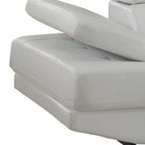 Gray Leather L Shaped Two Piece Corner Sectional - Homeroots - Flyclothing LLC