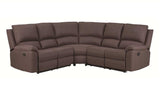Brown Polyester Blend Reclining U Shaped Three Piece Corner Sectional - Homeroots - Flyclothing LLC