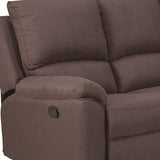 Brown Polyester Blend Reclining U Shaped Three Piece Corner Sectional - Homeroots - Flyclothing LLC