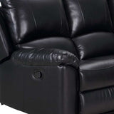 Black Polyester Blend Reclining U Shaped Three Piece Corner Sectional - Homeroots - Flyclothing LLC