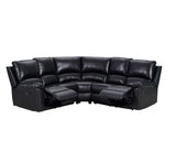 Black Polyester Blend Power Reclining U Shaped Three Piece Corner Sectional - Homeroots - Flyclothing LLC