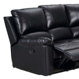 Black Polyester Blend Power Reclining U Shaped Three Piece Corner Sectional - Homeroots - Flyclothing LLC