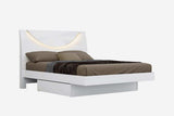 Solid Wood Queen White Bed - Homeroots - Flyclothing LLC