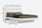 Solid Wood King White Bed - Homeroots - Flyclothing LLC