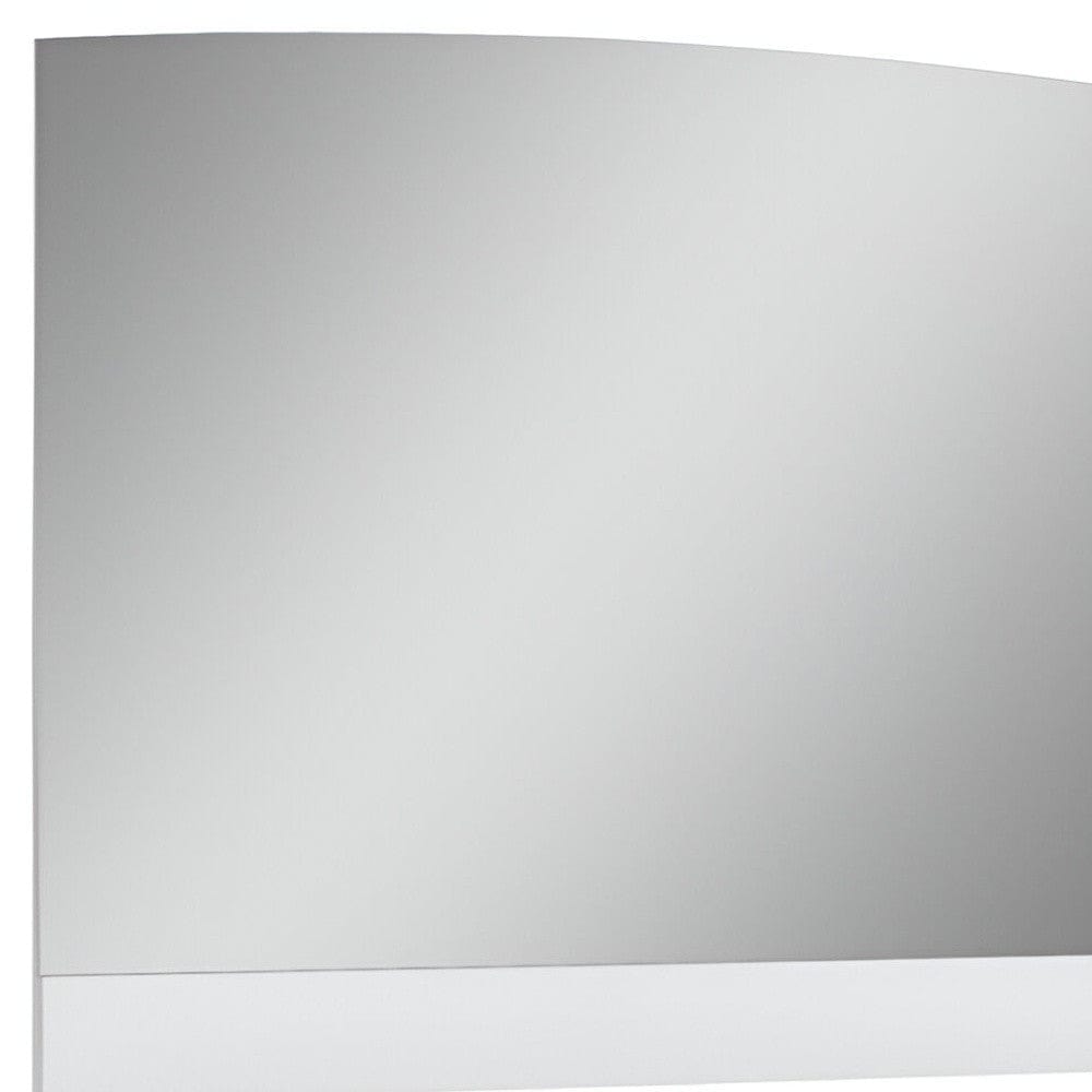 45" White Partial Frame Dresser Mirror - Homeroots