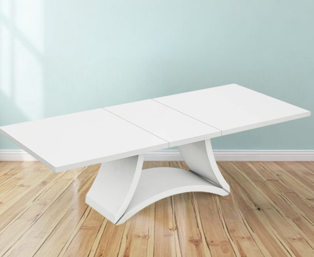 98" White Solid Manufactured Wood Dining Table - Homeroots - Flyclothing LLC