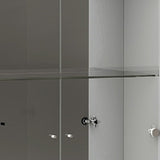 68" Silver and White Display Stand with One drawer - Homeroots - Flyclothing LLC